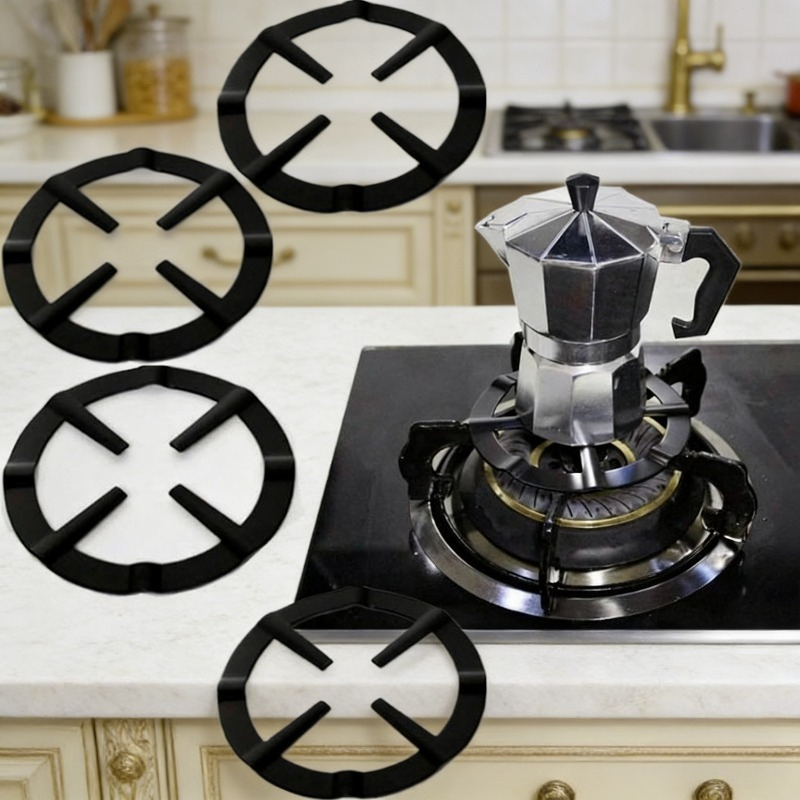 Moka Pot Stove - 4 Peças Suporte de Ferro para