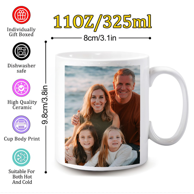 Coffee Tea Images - Caneca Personalizada com Imagens e Texto